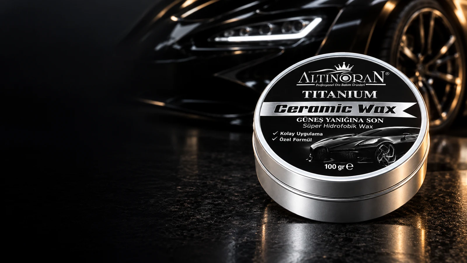 Altınoran Titanium 100 g seramik wax kavanozu.