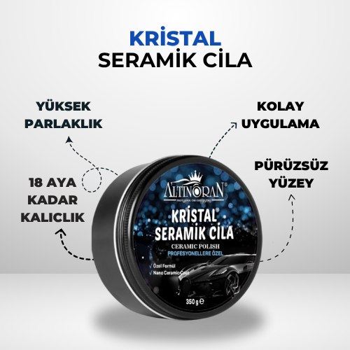 Altınoran Cilalı Oto Şampuanı, Titanium Seramik Wax ve Kristal Seramik Hızlı Cila ürünlerinden oluşan oto bakım seti