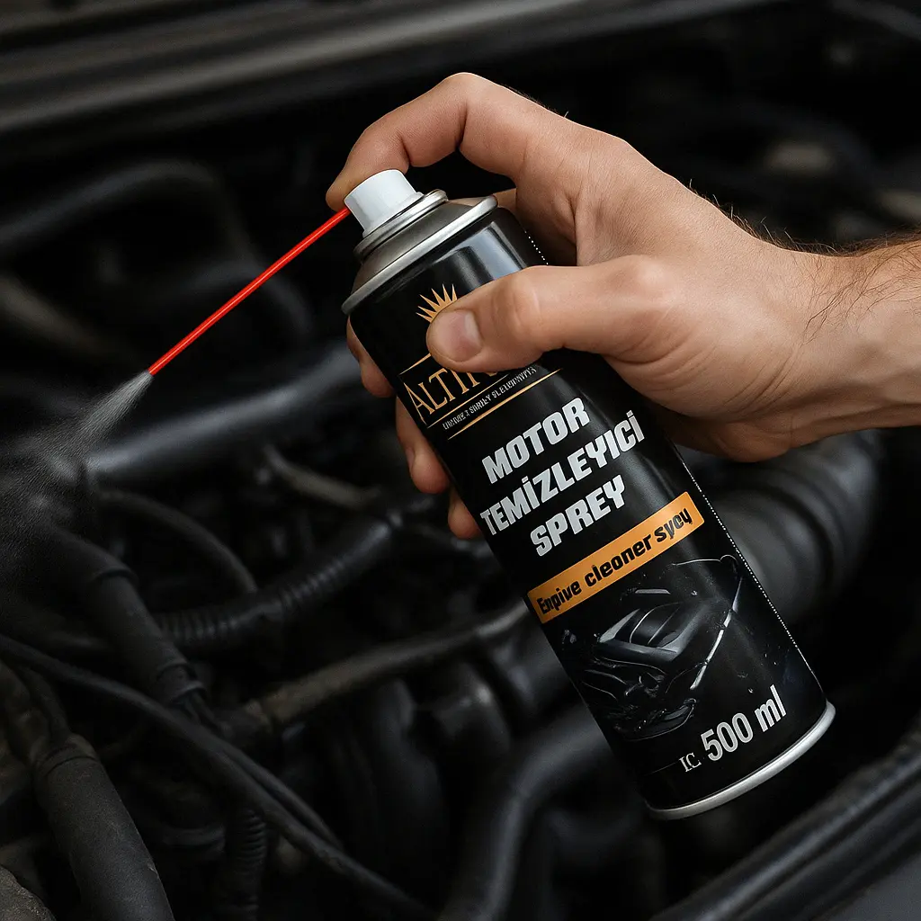 Altınoran 500ml motor temizleyici sprey şişesi ve kolay uygulama