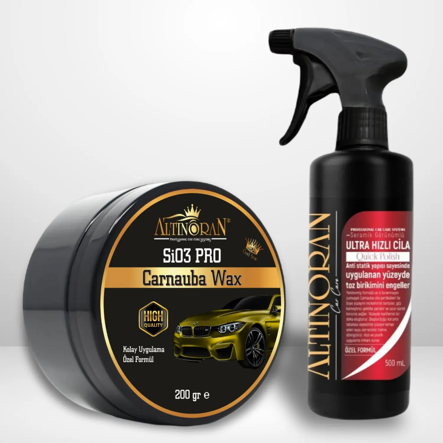 SiO3 Pro 9H Oto Wax ve Parlatıcı Cila Paketi