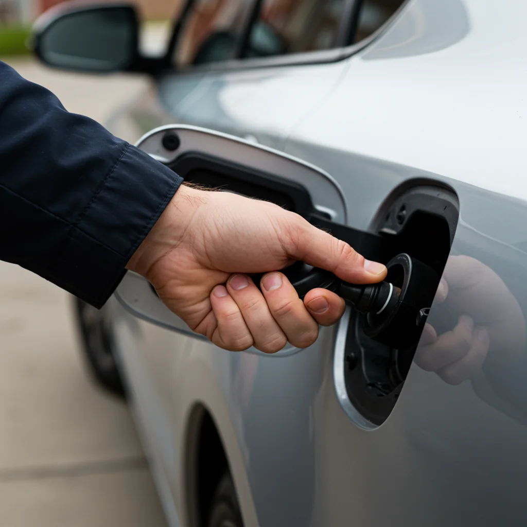 Motor arıza lambasının yaygın bir sebebi olan tam sıkılmamış yakıt deposu kapağı