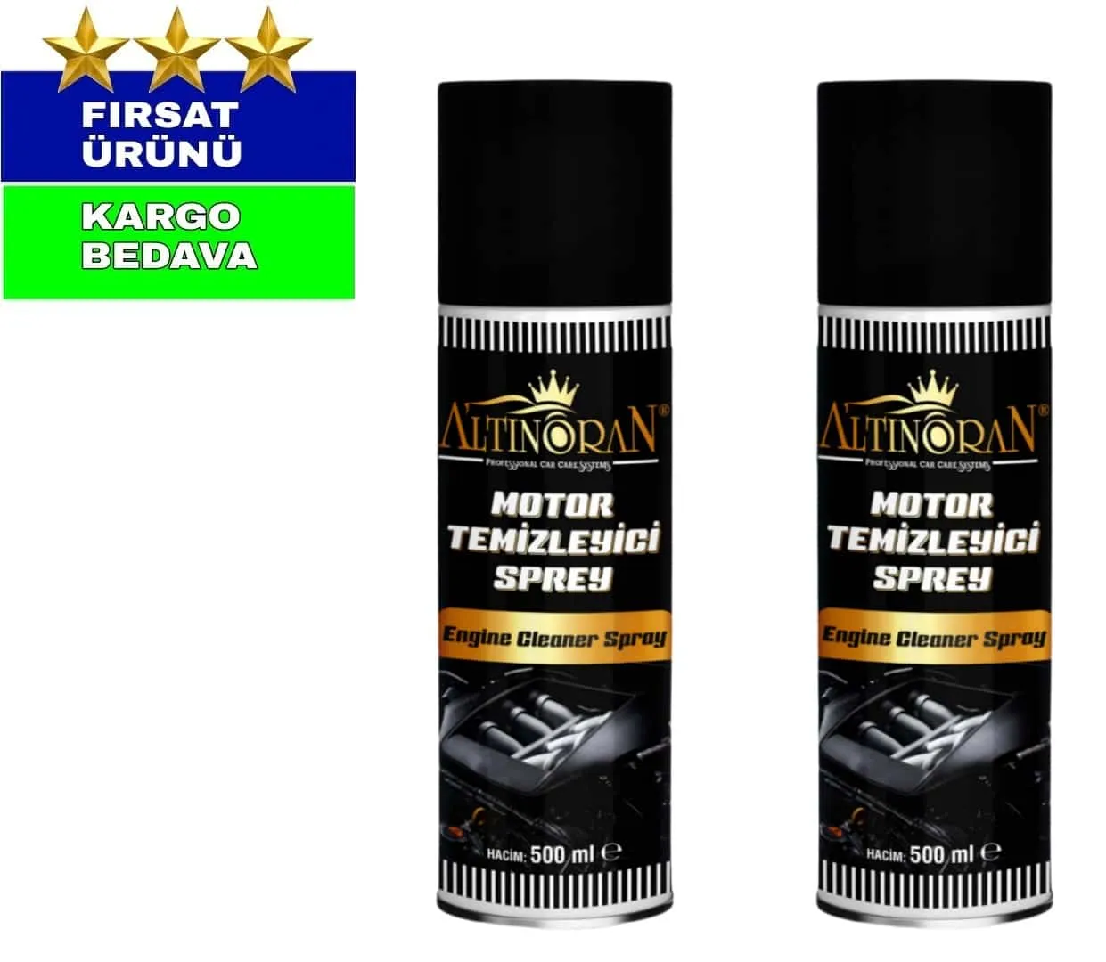 2 Adet Altınoran Susuz Motor Temizleme Spreyi 500ml