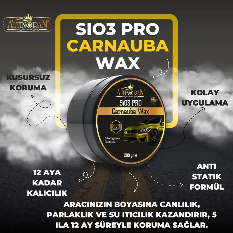 Altin Oran Sio3 Pro Carnauba Wax Ceramic Wax Krem Cila 9H 200gr