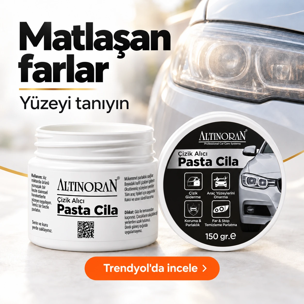Matlaşan farlar — Altınoran Pasta Cila 150 g, Trendyol