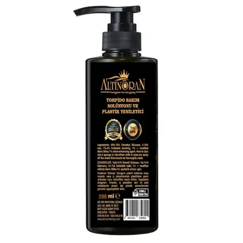 Altınoran Torpido Parlatıcı ve Araç Plastik Yenileyici (İç/Dış Trim) 200 ML