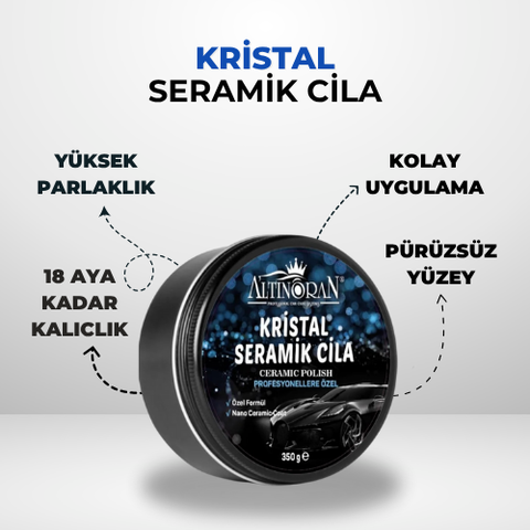 Altınoran Cilalı Oto Şampuanı, Titanium Seramik Wax ve Kristal Seramik Hızlı Cila ürünlerinden oluşan oto bakım seti