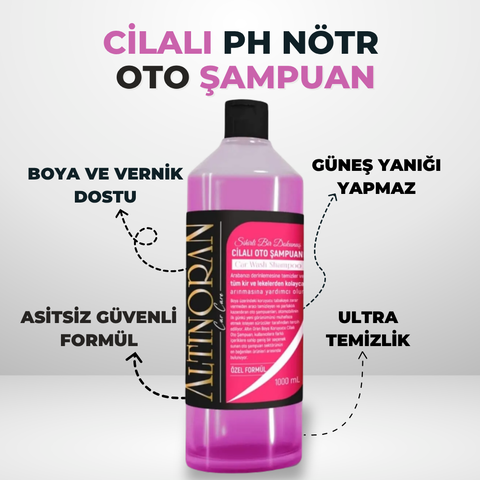 Altınoran profesyonel araç temizlik seti ve tüm ürünler bir arada-Altınoran pH nötr cilalı oto şampuanı ile güvenli yıkama-1200 gsm mikrofiber oto kurulama bezi ile çiziksiz kurulama-Mikrofiber oto yıkama eldiveni ve oto yıkama süngeri ile hassas temizlik