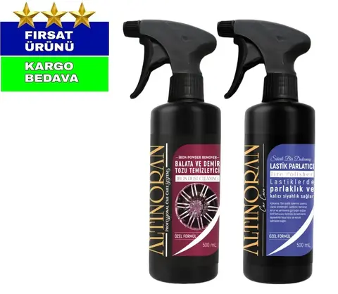 balata ve demir tozu temizleyici 500 ML + Lastik Parlatici 500 ML 